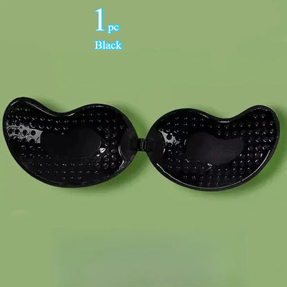 Osynlig push up-bh för kvinnor rygglös axelbandslös bh sömlös framstängning bralette underkläder silikon självhäftande bh-kudde