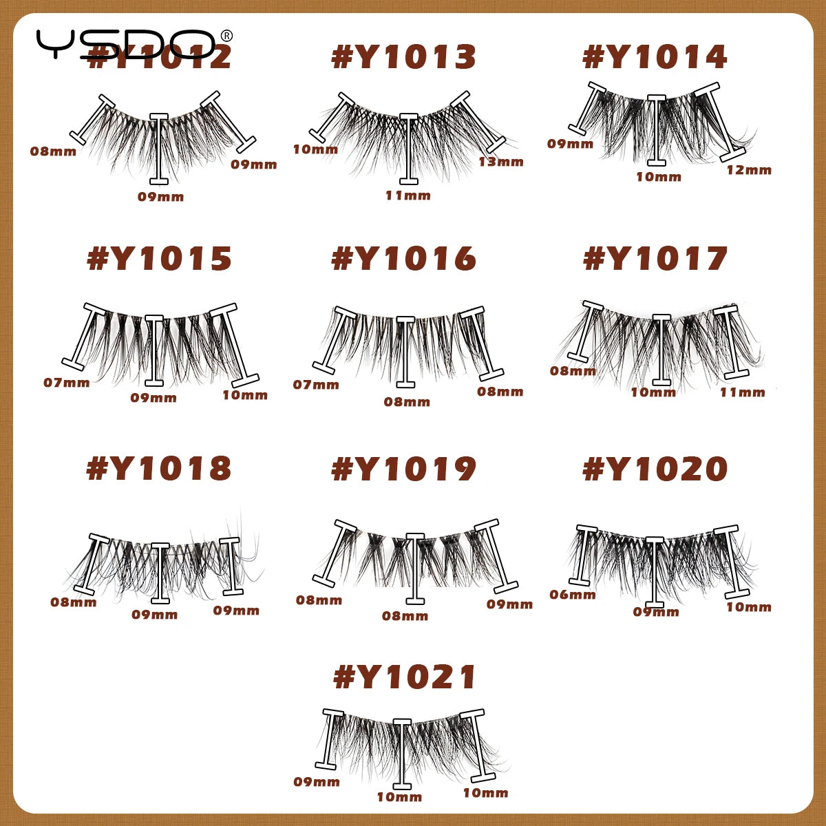 YSDO Fox Eye fransar 3/10 par fransar 3D mink naturliga fransar mjuka kattögonfransar förlängning fluffiga fransar smink halva ögonfransar