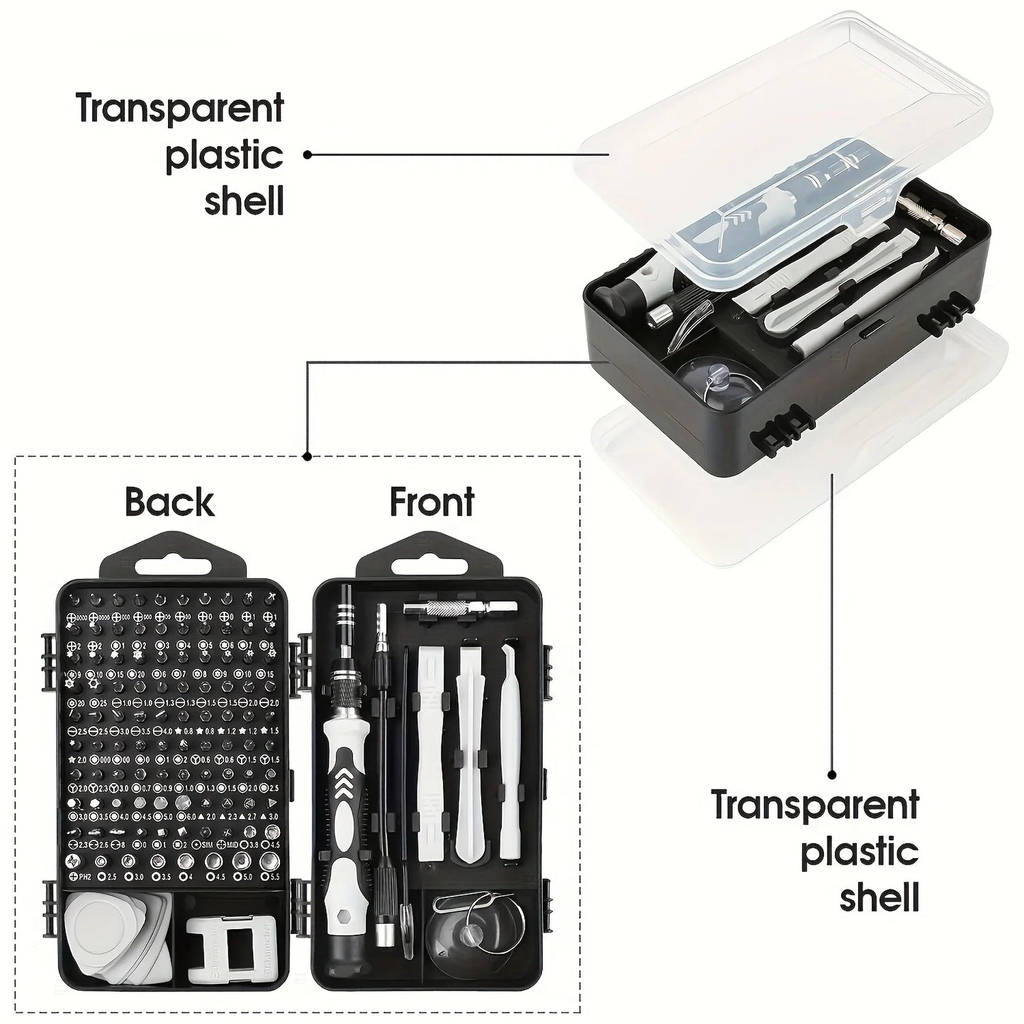 115 i 1 Precisionsskruvmejselsats, Verktygspresenter för Män, för Dator, Macbook, Laptop, Skruvmejselbits Är Tillverkade av hög kvalitet