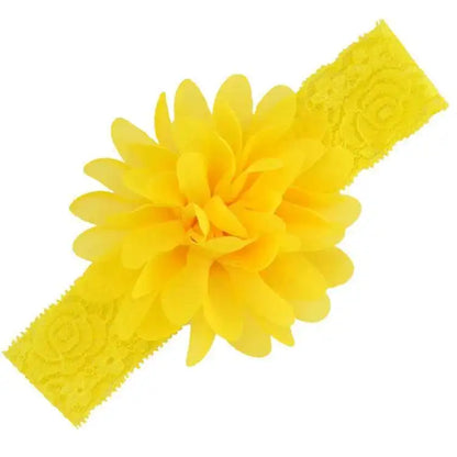 Babyhårband Flickor Chiffong Blomma Blommig Bandage Nyfödd Huvudbonad Spädbarn Barn Småbarn Hårtillbehör Fotograferingsrekvisita