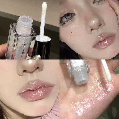 Herorange Star Shine Glitter Lip Gloss Shimmer Fine Glitter Långvarig Återfuktande Icke-klibbig Glansig Läppmakeup