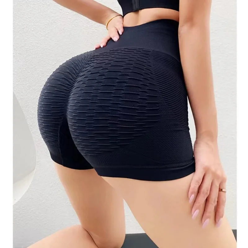 Dam Sport Shorts Hög Midja Push Up Boots Workout Shorts Sexiga Magkontroll Yoga Tights Sömlösa Fitness Höftlyftande Sportkläder
