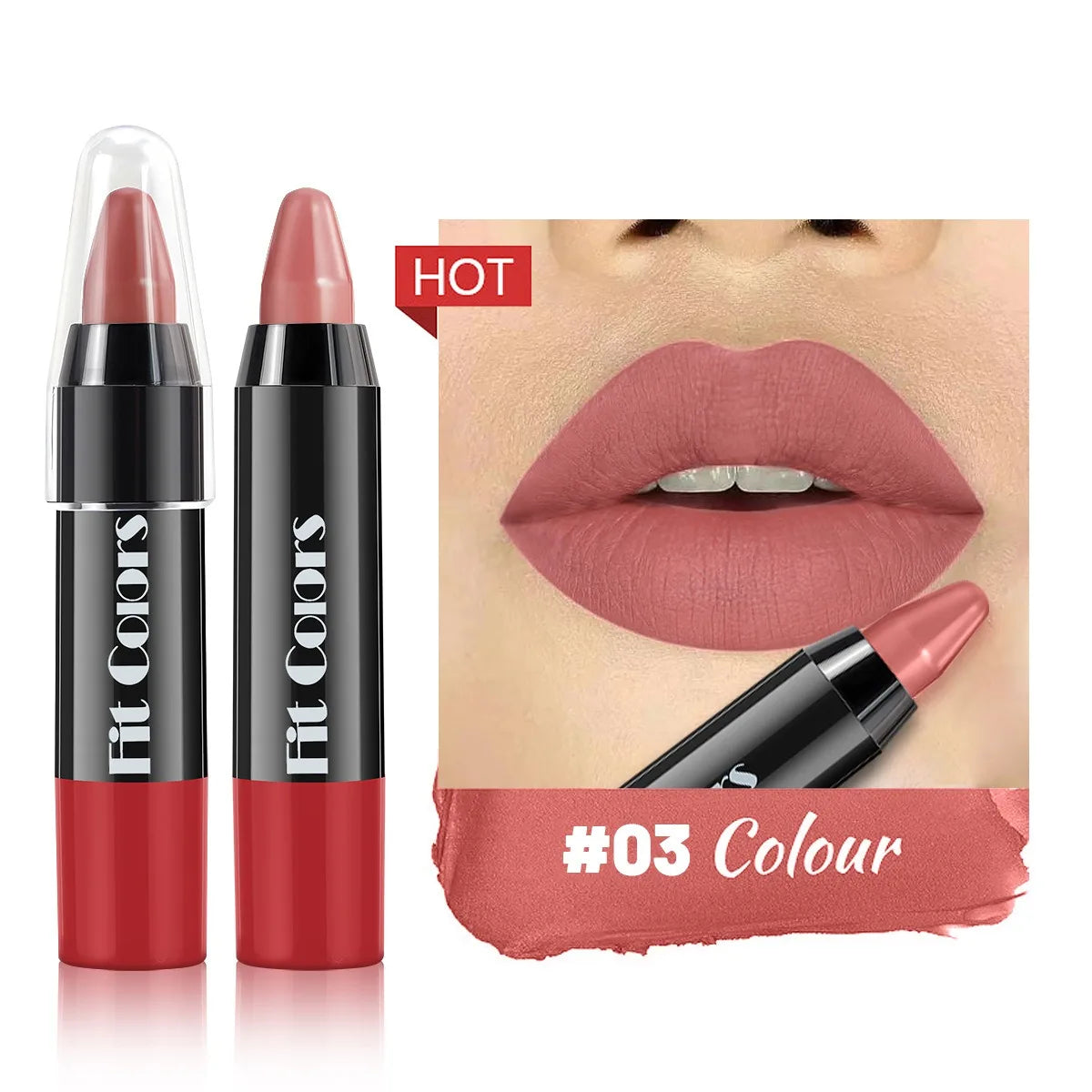 Matt Brun Läppenna Läppkontur Konturering Varaktigt Vattentätt Läppstift Krita Pigment Återfuktande Läppbalsam Kosmetika