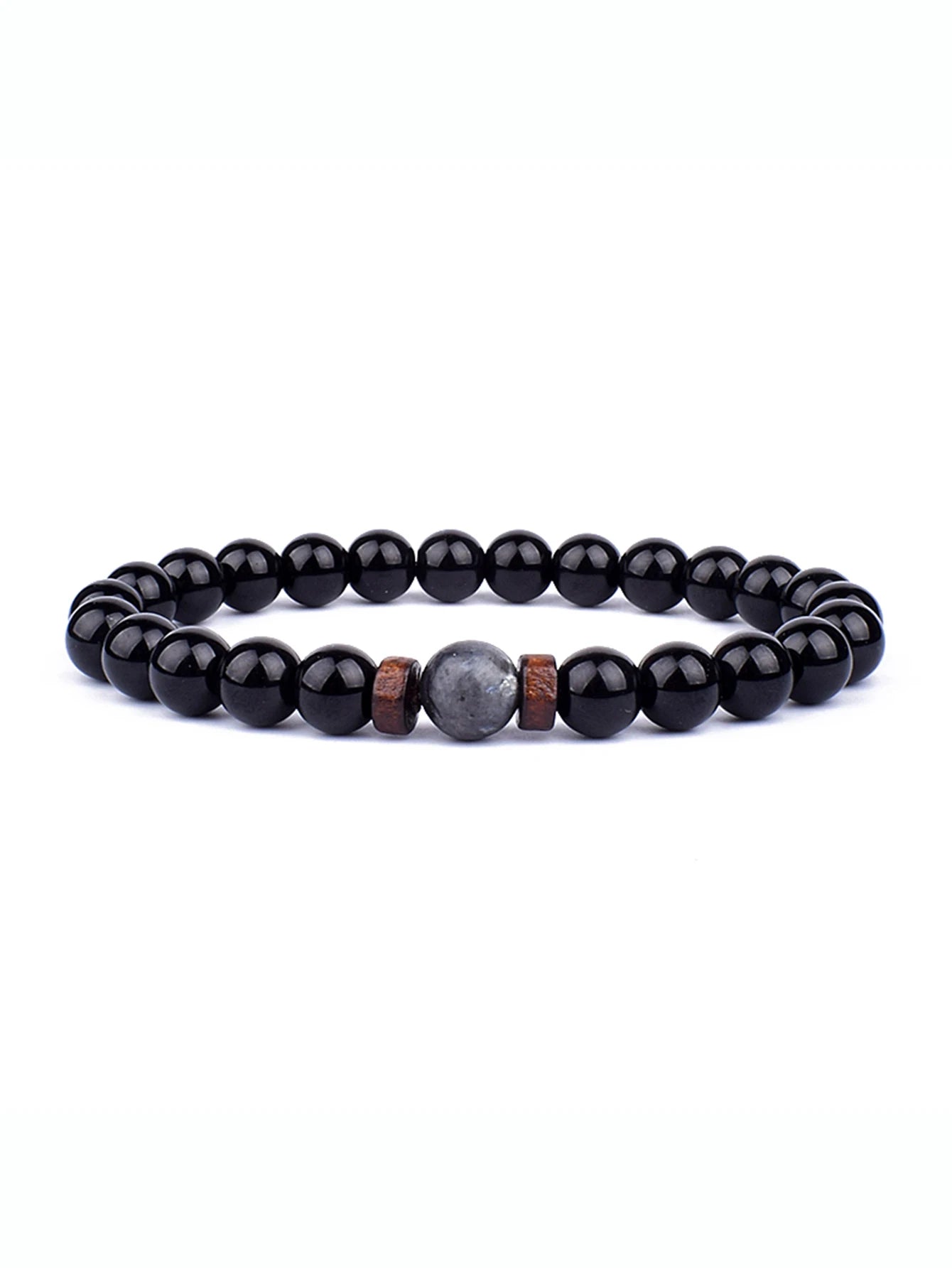 8mm lavaarmband för män vulkaniska stenar träpärlor armband tibetansk buddha handledskedja kvinnor män smycken gåva nya armband