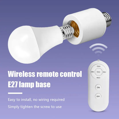 E27 skruvfjärrkontroll lamphuvud intelligent timer AC85-265V lamphållare 5-växlad timerbrytare LED-lamphållare miljö