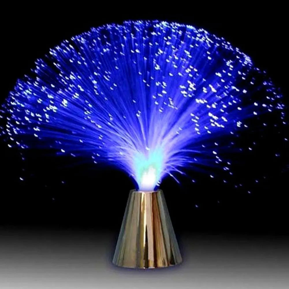 LED-fiberoptisk lampa flerfärgad stjärnhimmelslampa för högtidsbröllopsbordsdekoration optisk fiber LED-nattbelysning dekorationslampa