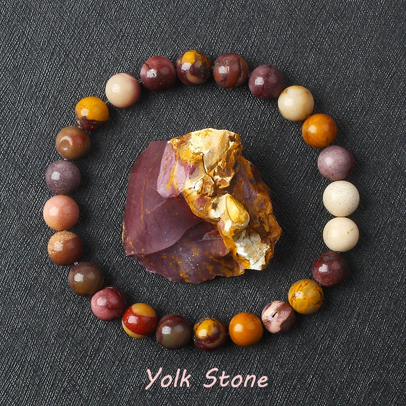 Naturlig drakeblodsten elastiska armband kvinnor män charm dinosaurie jaspis pärlor helande smycken yoga meditation armband gåva