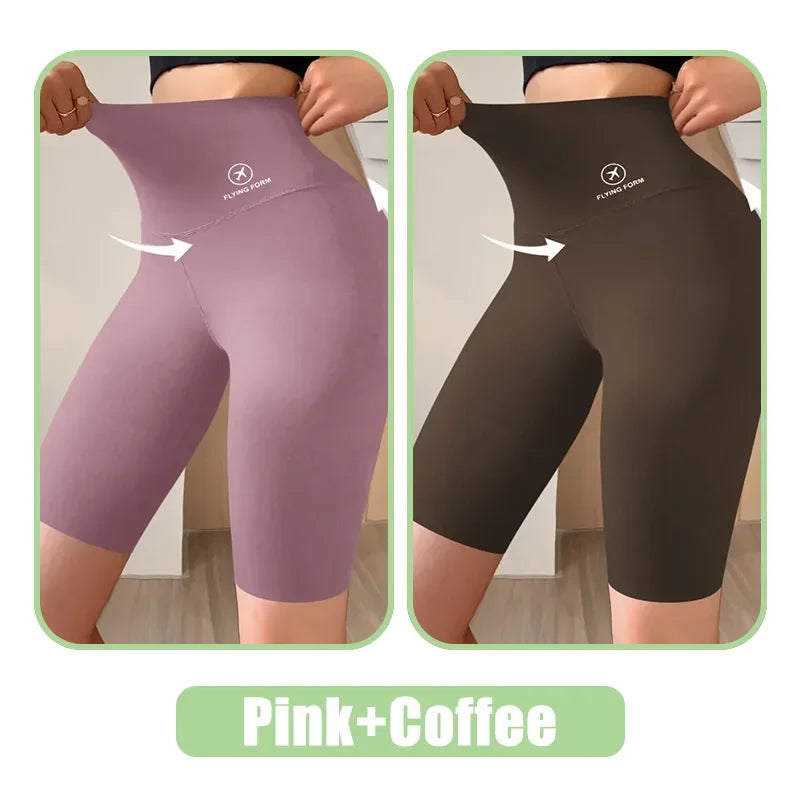 M-XL Damshorts Sport Shorts För Damer Nya Cykling Jogging Fitness Hög Midja Push Up Gymshorts Leggings Yogakläder