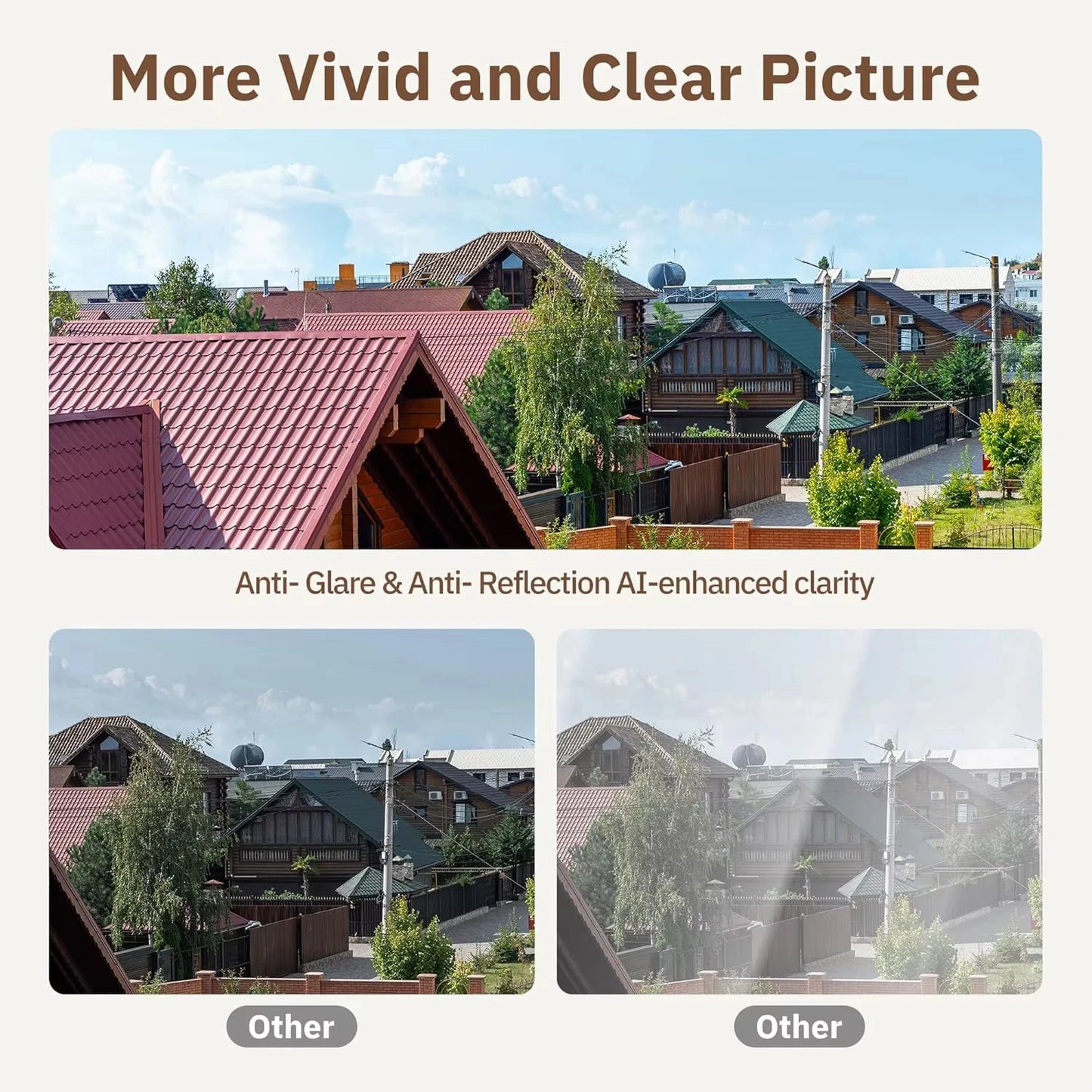 Minifönsterkamera ersätter utomhuskameror 2.4/5GHz WiFi-kamera 3MP-upplösning Fullfärgs nattseende genom fönsterkamera