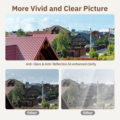 Minifönsterkamera ersätter utomhuskameror 2.4/5GHz WiFi-kamera 3MP-upplösning Fullfärgs nattseende genom fönsterkamera