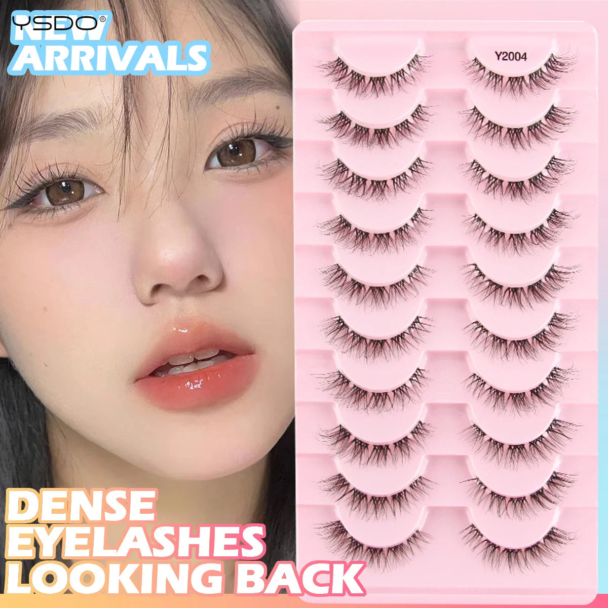 YSDO Fox Eye fransar 3/10 par fransar 3D mink naturliga fransar mjuka kattögonfransar förlängning fluffiga fransar smink halva ögonfransar