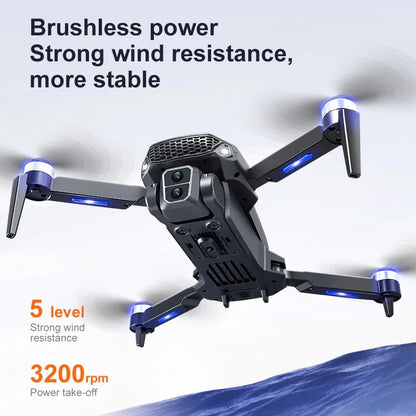 Ny E88 Plus Quadcopter-drönare: 90° elektriskt justerbar kamera, borstlös motor, optisk flödespositioneringsleksak