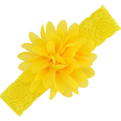 Babyhårband Flickor Chiffong Blomma Blommig Bandage Nyfödd Huvudbonad Spädbarn Barn Småbarn Hårtillbehör Fotograferingsrekvisita
