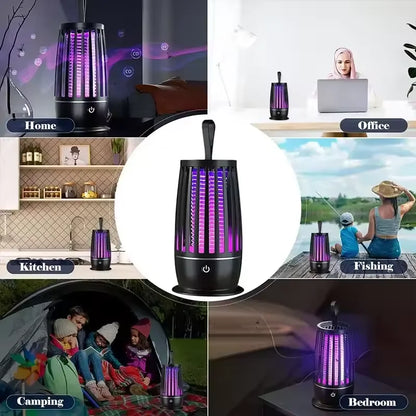 Bärbar myggdödarlampa Elektrisk flugfälla Insektsdödare USB-uppladdningsbar utomhus ljudlös mygglampa insekt ny