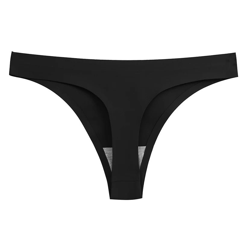 WarmSteps Sömlösa Damtrosor Sexiga Thongs Underkläder Andningsbara Bekväma Underkläder Mjuka Satin Stringtrosor Flicka Sport T-Back