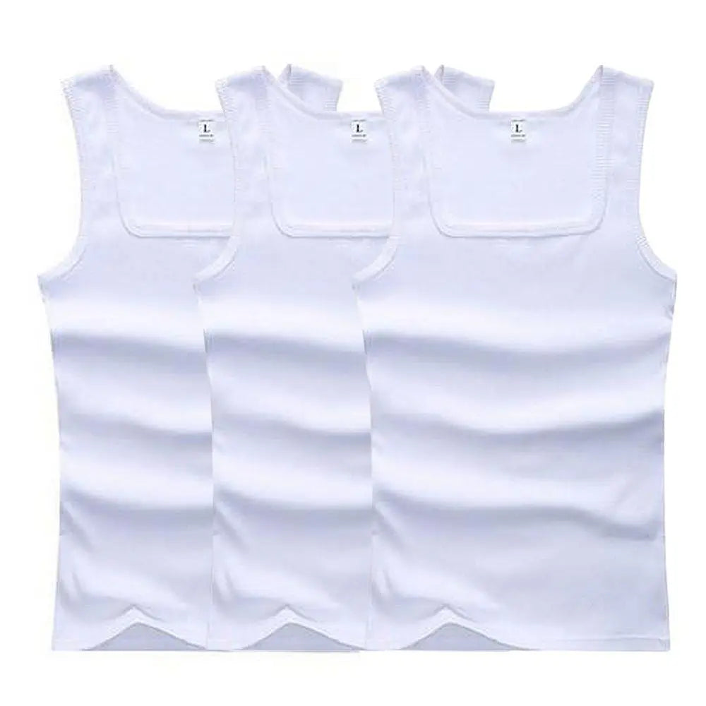 Heta herrlinnen fitnessväst grundläggande elastisk ärmlös t-shirt bomull bodybuilding herrkläder 3 st/set gymkläder herr