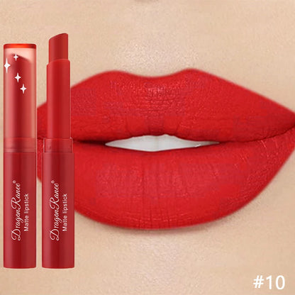 Nude Matte Läppstift Vattentäta Nude Rosa Läppstift Bleknar Inte Sexiga Röda Sammets Läppstift för Kvinnor Makeup Hållbar Läppkosmetika