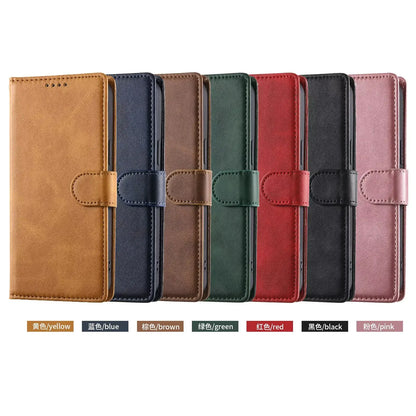 Business Läder Flipfodral för Samsung S25 S26 Ultra S24 FE S23 S22 S21 Plus A17 A37 A57 A36 A56 A16 A26 Korthållare Plånbok Över