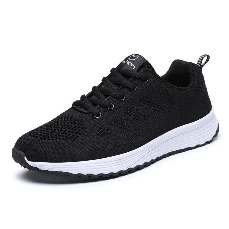 Damskor Casual Mode Andningsbara Promenadskor Mesh Platta Skor Sneakers Dam 2026 Gym Vulkaniserade Skor Vita Damskor