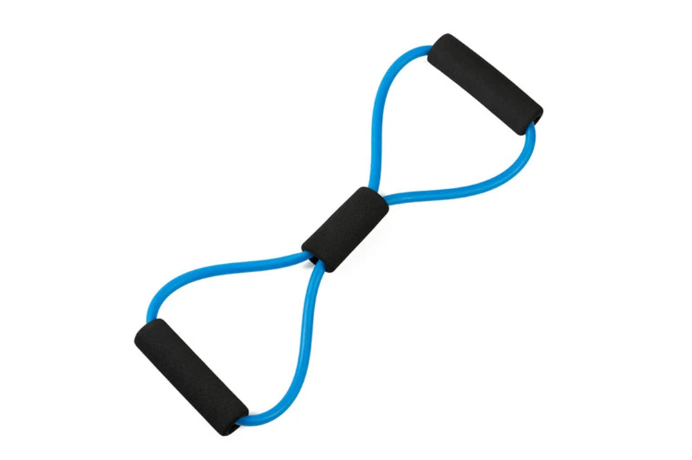 Yogamotståndsband Elastiskt band Sportövningsavdragare 8-formad bröstexpander för kroppsbyggande hemmagym fitnessutrustning