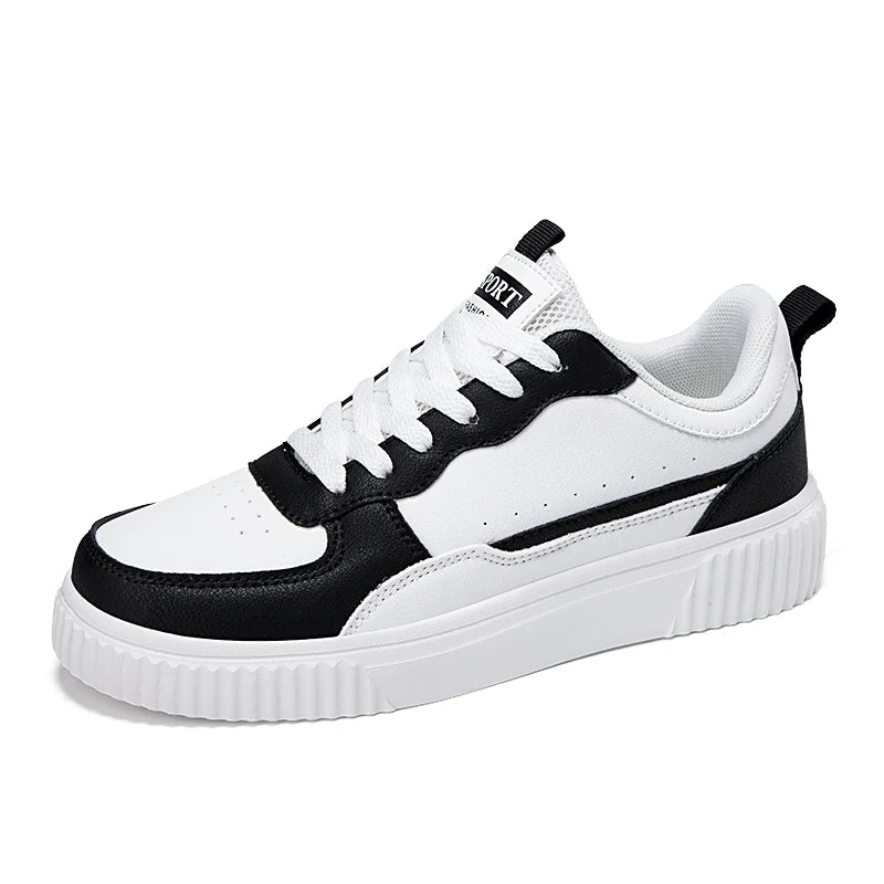 Mode Damskor Andningsbara Platta Skor Sneakers Vita Damskor Sport Löpning Utomhus Promenader Herrskor