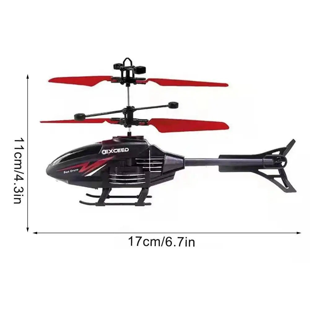 Fjärrstyrd helikopter 2-kanals RC-helikopterleksaker för barn Flygleksaker Infraröd induktionsupphängningsflygplan Laddningspresenter