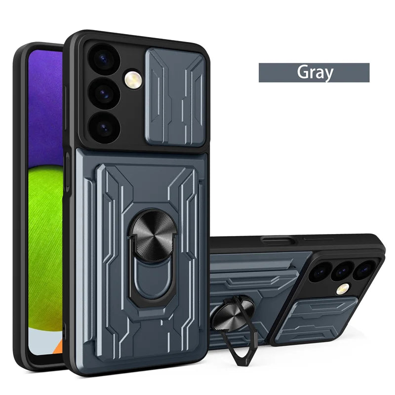 Skal till Samsung Galaxy S26 S25 S24 S23 S20 S21 S22 Ultra Plus FE Note 20 Ultra Skal med korthållare, rustning, fodral