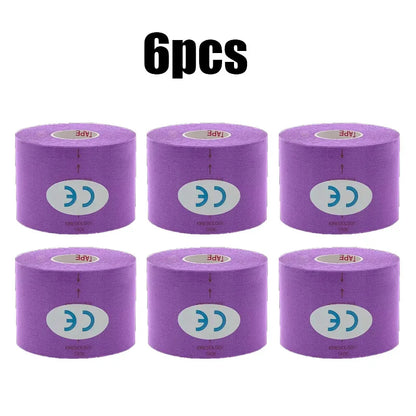 1/6 st tejper Kinesio Elastiskt Bandage Knäskydd Tejper Kinesiologi Stödkuddar Sport Självhäftande Venda Kinesiotejp Bandage