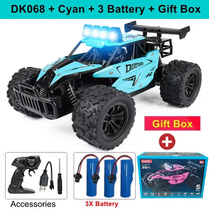 Oike RC-bil 1:16 modell med LED-lampor radio terrängstyrd klätterbil utomhusbilar driftrace leksaker pojkar presenter