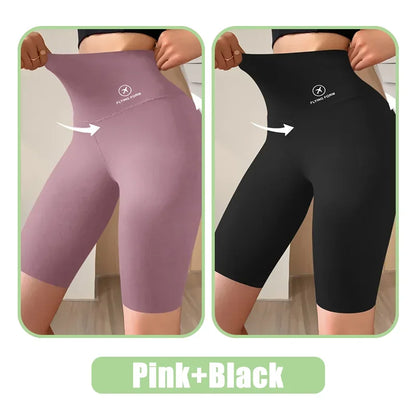 M-XL Damshorts Sport Shorts För Damer Nya Cykling Jogging Fitness Hög Midja Push Up Gymshorts Leggings Yogakläder