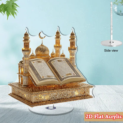 1 st 2D platt akryl moské bordsdekor heminredning för Ramadan och Eid Al-Fitr perfekt present för heminredningsentusiaster och muslimer
