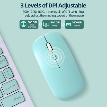 Trådlös Bluetooth-kompatibel mus Bärbar ergonomisk datormus För bärbar dator iPad Surfplatta Mobiltelefon Kontorsspelmus