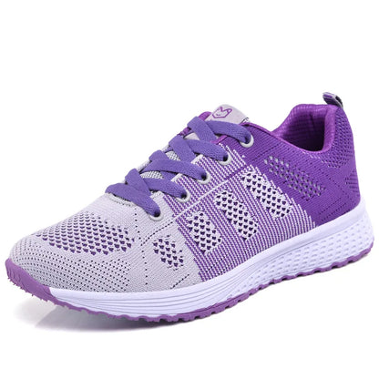 Damskor Casual Mode Andningsbara Promenadskor Mesh Platta Skor Sneakers Dam 2026 Gym Vulkaniserade Skor Vita Damskor
