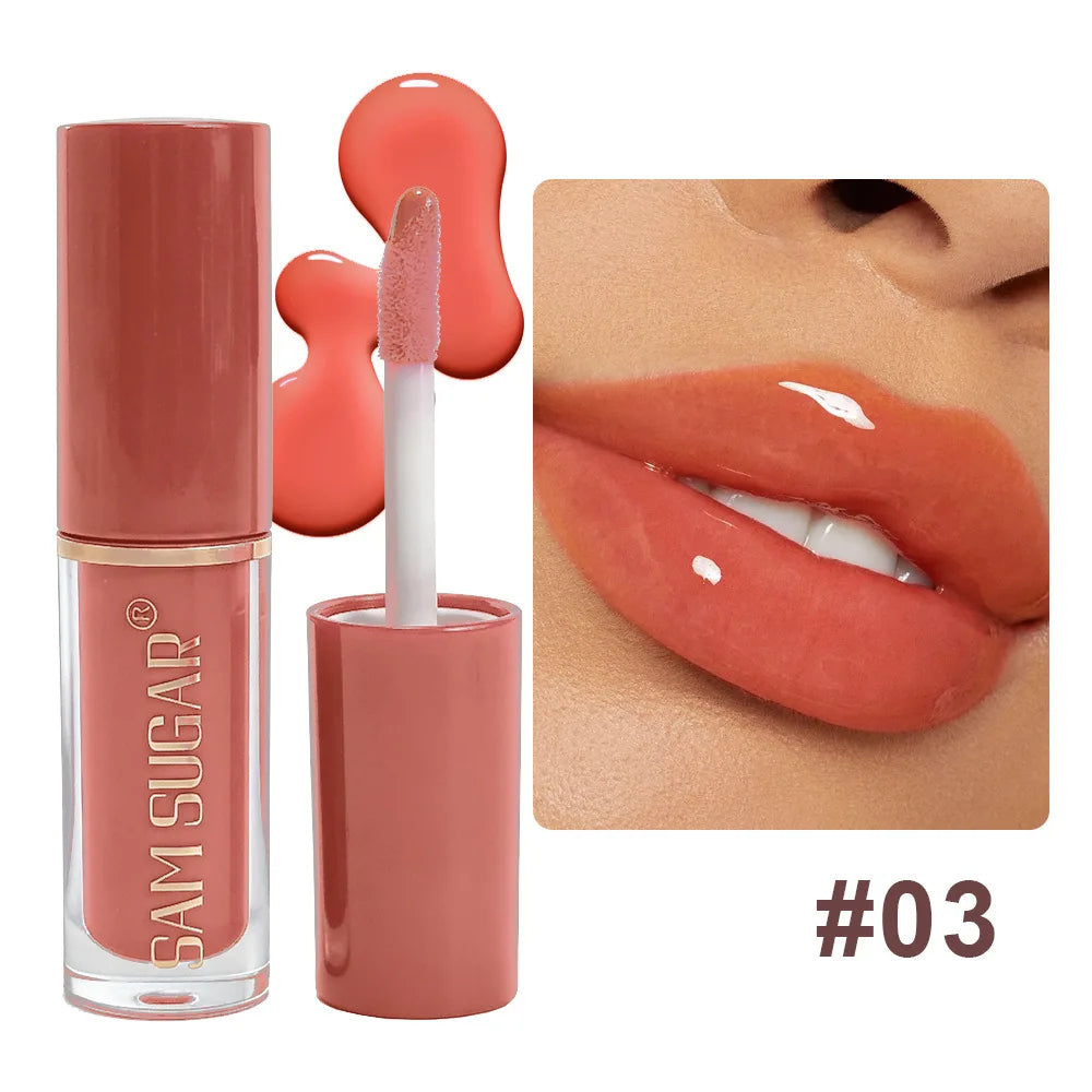 Clear Mirror Gloss Lipgloss Mini Lipgloss Oil Långvarigt återfuktande flytande läppstift Blekna läpplinjer Plumpande läppfärg Makeup