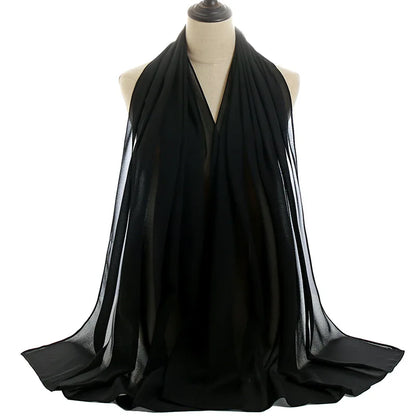 Ramadan Islamisk Instant Bubble Chiffong Sjal Halsduk Dam Huvudbonad Kvinnor Hijabs Halsdukar Bufandas Muslimsk Slöja Hijab Snood 180*70cm