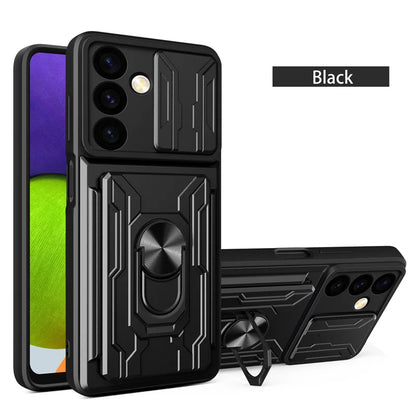 Skal till Samsung Galaxy S26 S25 S24 S23 S20 S21 S22 Ultra Plus FE Note 20 Ultra Skal med korthållare, rustning, fodral