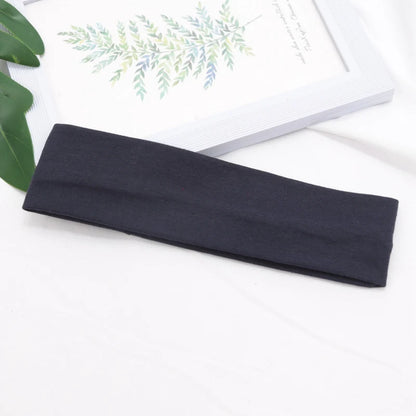 Elastiskt bomullshårband Moderiktiga pannband för kvinnor och män Enfärgade löpning Fitness Yoga hårband Stretchiga sminkhåraccessoarer
