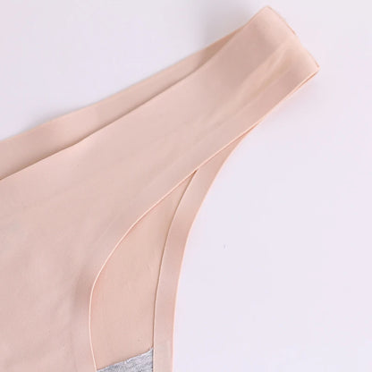 WarmSteps Sömlösa Damtrosor Sexiga Thongs Underkläder Andningsbara Bekväma Underkläder Mjuka Satin Stringtrosor Flicka Sport T-Back
