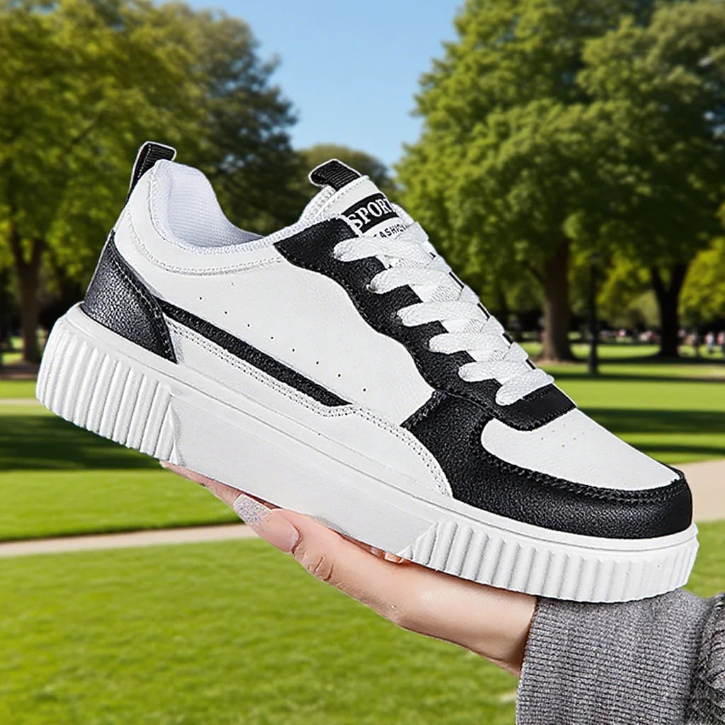 Mode Damskor Andningsbara Platta Skor Sneakers Vita Damskor Sport Löpning Utomhus Promenader Herrskor