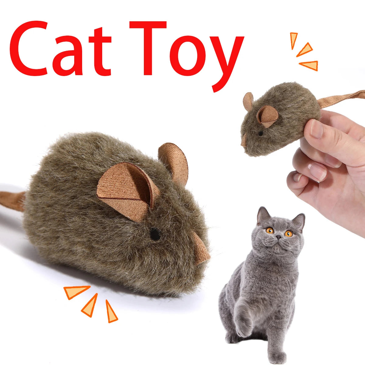 Interaktiv mus plysch katt tuggleksak pipande imitation möss bettresistent kattunge leksak interaktiv plysch kattleksak tillbehör