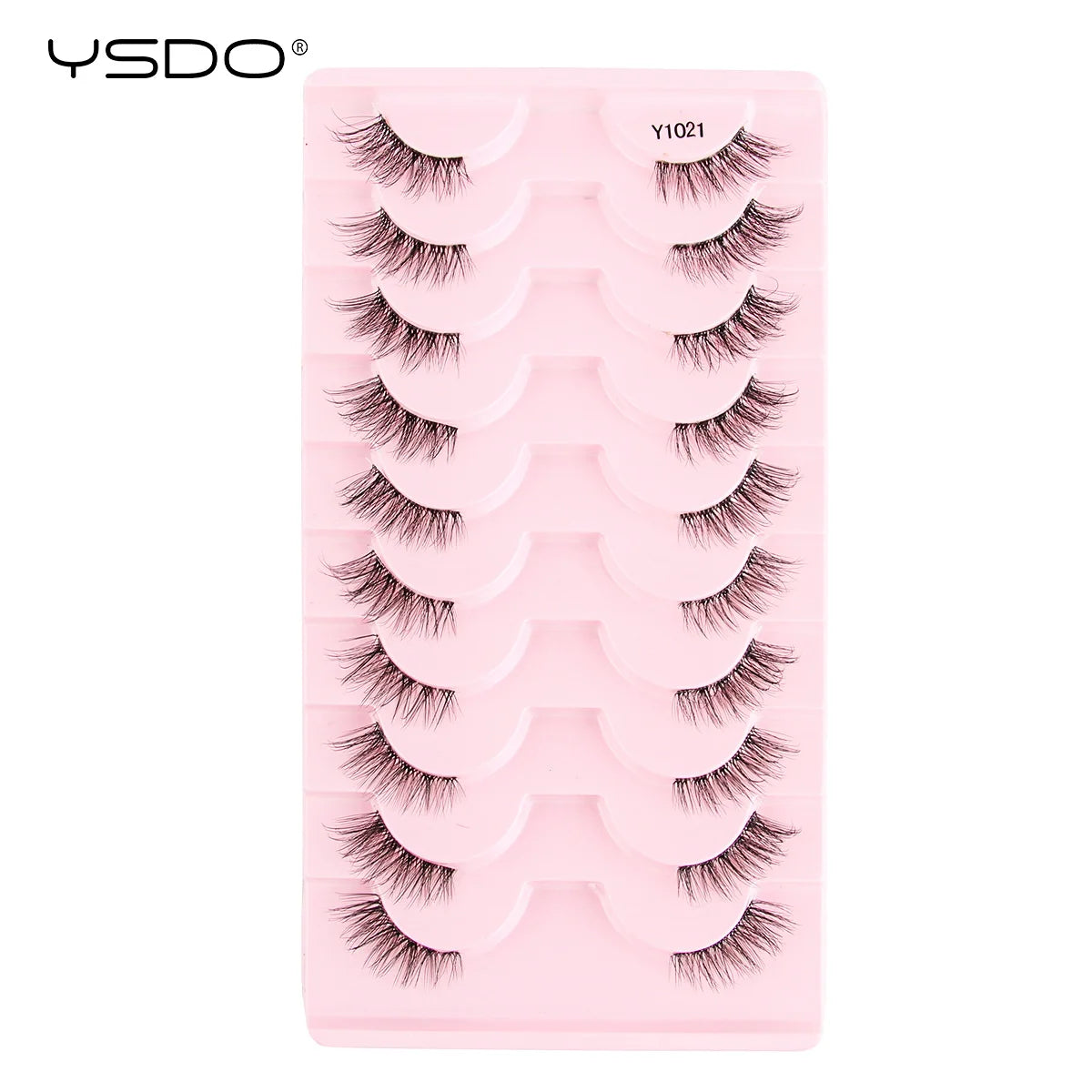YSDO Fox Eye fransar 3/10 par fransar 3D mink naturliga fransar mjuka kattögonfransar förlängning fluffiga fransar smink halva ögonfransar