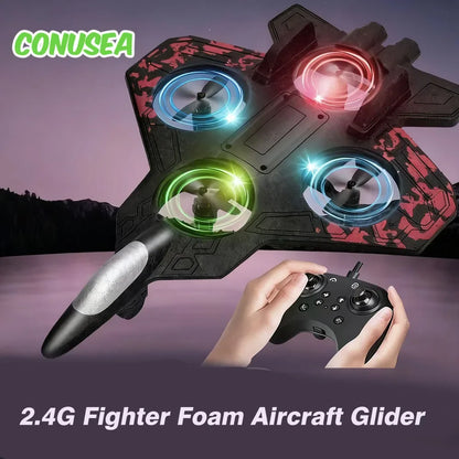 Rc Flygplan Planbyggsats 2.4G Fjärrstyrt Flygplan Jaktplan Skumglider Helikopter 360 Flip Radiostyrt Flygplan Modellleksaker