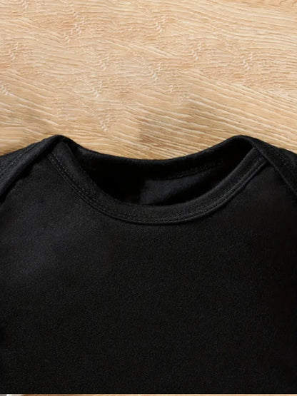Nyfödda Baby Pojkar Flickor Kläder Spädbarn Tecknad Pappa och Jag Tryck Rolig Kortärmad Bodysuit Sommar Romper Spädbarn Jumpsuit