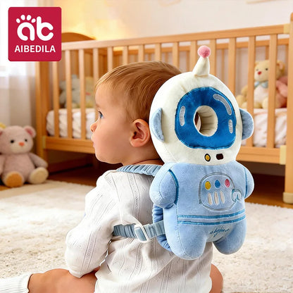 AIBEDILA Tecknad Astronaut Baby Anti-Fall Kudde Huvud Ryggskydd Kudde för Nyfödda Spädbarn Småbarn Säkerhetsskydd Kudde