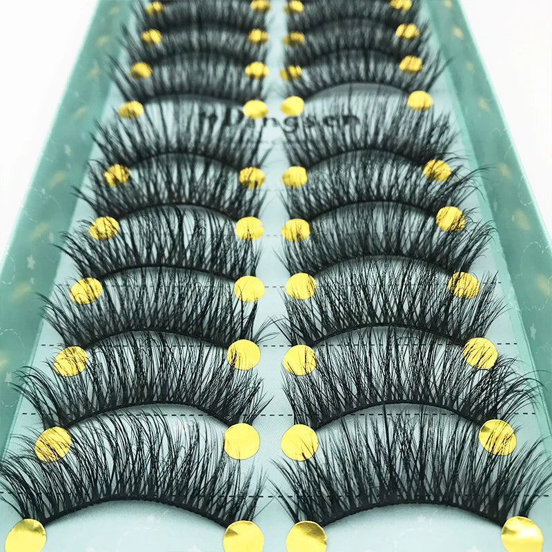 10/2 par minkögonfransar naturliga 3D-fransar falska lösögonfransar makeup dramatiska lösögonfransar grossist ögonfransförlängning makeup verktyg