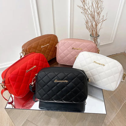 2024 Tofs Liten Messengerväska För Dam Trend Lingge Broderi Kamera Kvinnlig Axelväska Mode Kedja Dam Crossbody Väskor