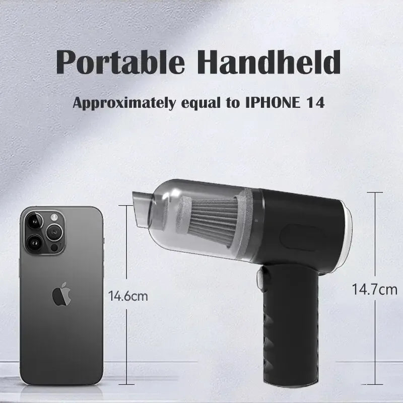 9000Pa trådlös bildammsugare USB-laddning 1200mAh bärbar rengöringsapparat mini våt- och torrdammsugare hushåll