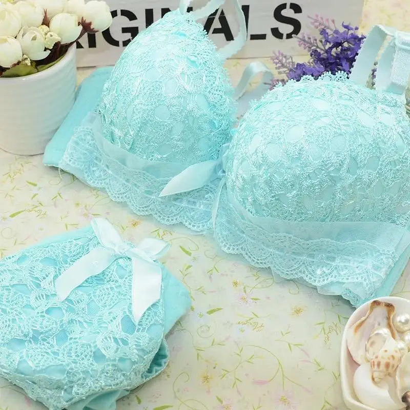 Kvinnor Bygellösa Sexiga Bh-Set Låg Midja Trosor Utan Bygel Bralette Underkläder Set Mjuka BH:ar Dammode Underkläder Stora Storlekar Set