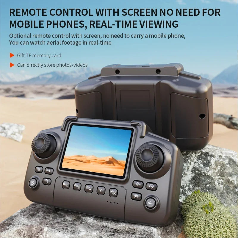 E99 Pro Drönare med 8K HD-kamera Fjärrstyrd Quadcopter Fyraxlad Flygplan Höjdhållning GPS Flygleksak för Flygfotografering