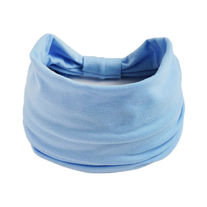 Mode Enfärgad Bred kant Bomullsyoga absorberar svett Dam Flickor Pannband Huvudbonad Turban Bandage Håraccessoarer Huvudbonader